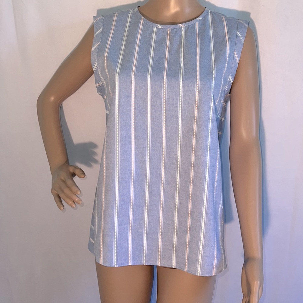 🩵 Draper James Oxford Sleeveless Top